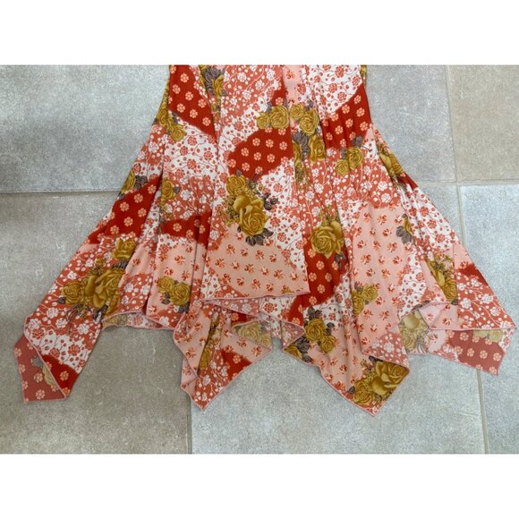 Y2K Fredericks Of Hollywood Floral Asymmetrical Fairy Feminine 70s Vibe Size 4 - Picture 5 of 16
